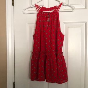 Loft floral flowy tank